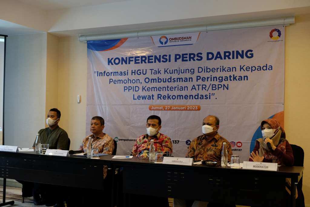 Konferensi pers hasil rekomendasi Ombudsman RI - ATR/BPN