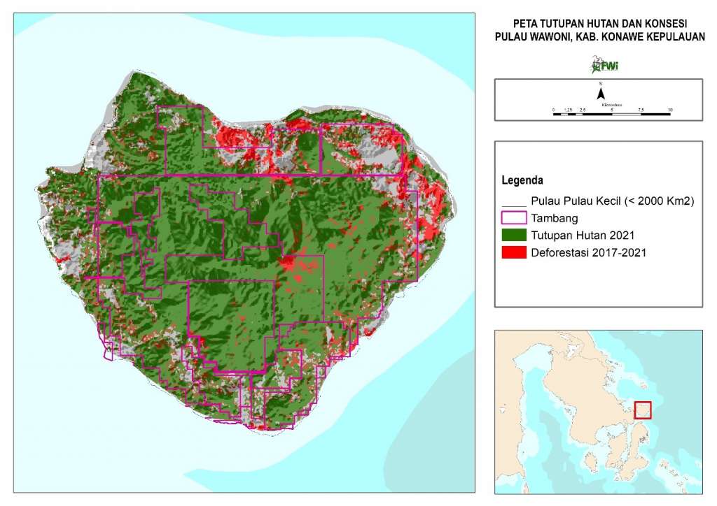 ruu ksdahe tutupan hutan dan konsesi pulau wawoni